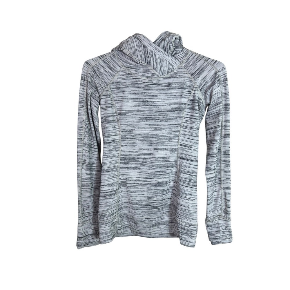 Lululemon Womens Size 4‎ Gray Long Sleeve Think Fast Pullover Hoodie